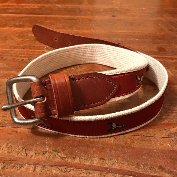 {J.Crew} Red Mallard Duck Canvas Belt - Picture 3 of 7